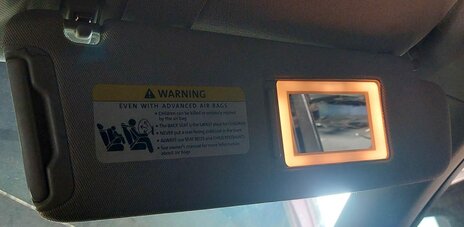 Thumbnail 6: 2007-2015 AUDI Q7 (4L) FRONT LEFT & RIGHT SUN VISOR SUNVISOR SHADE SET (GRAY)
