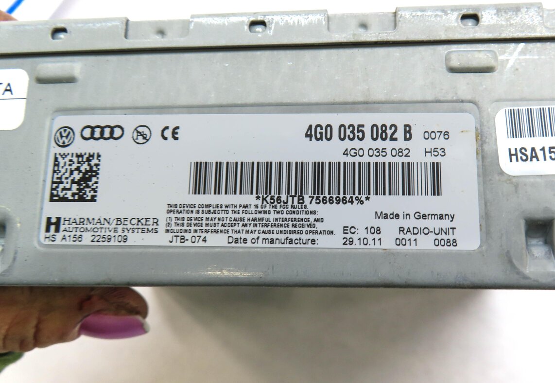 Thumbnail 4: 2012 AUDI Q7 (4L) HARMAN BECKER RADIO STEREO RECEIVER CONTROL MODULE