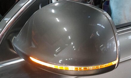 Thumbnail 2: 2010-2012 AUDI Q7 (4L) LEFT P-FOLD AUTODIM MEMORY DOOR MIRROR (GRAPHITE GRAY)