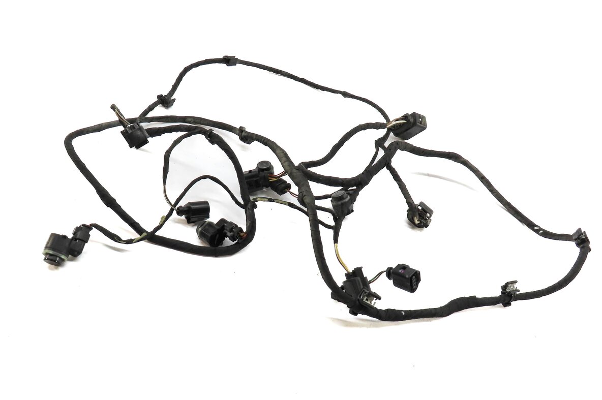 Thumbnail 2: 2012 AUDI Q7 (4L) FRONT PDC PARK DISTANCE SENSOR SET w/ HARNESS (GRAPHITE GRAY)