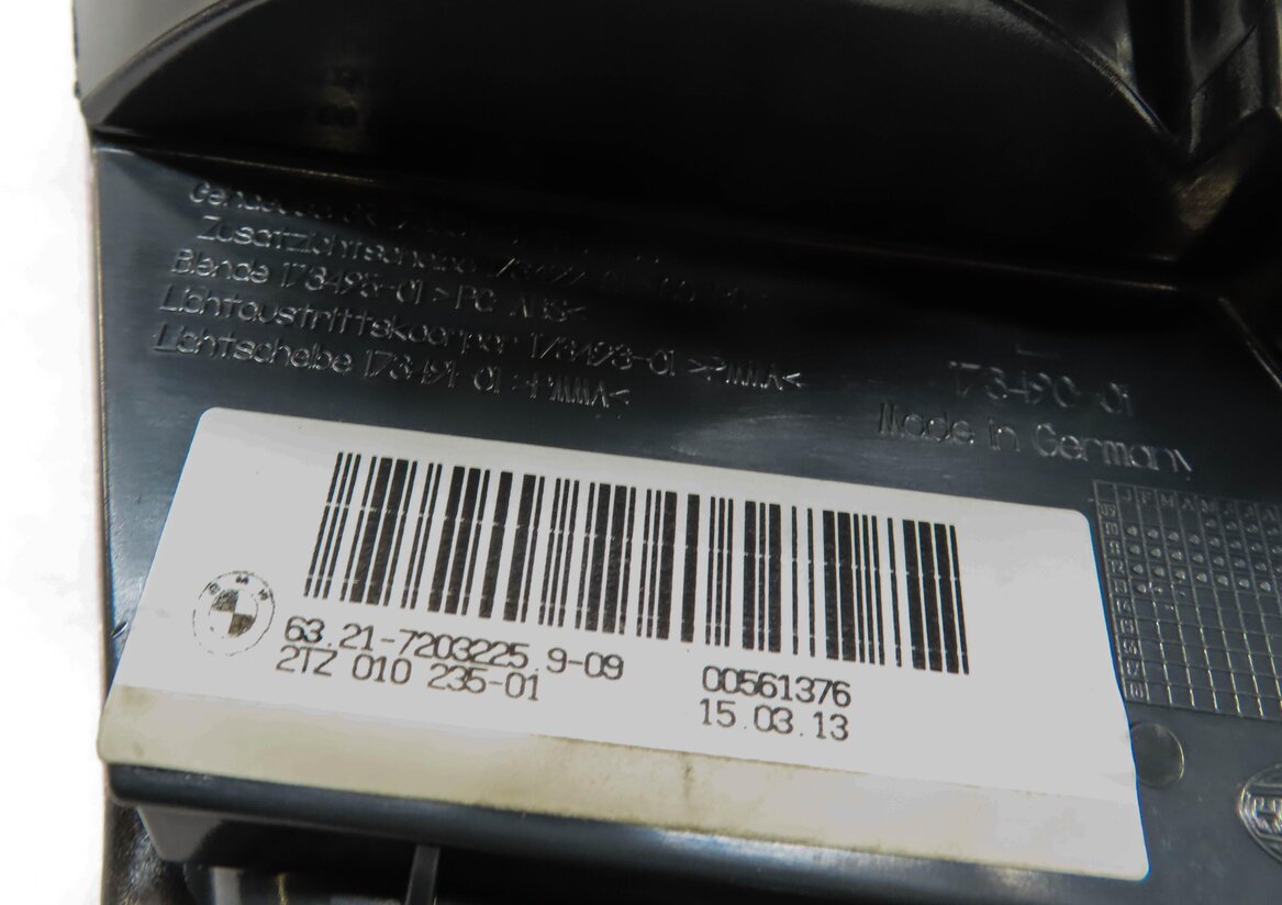 Thumbnail 4: 2011-2013 BMW 528i 535i 550i M5 (F10) LEFT REAR INNER TRUNK TAILLIGHT LIGHT LAMP