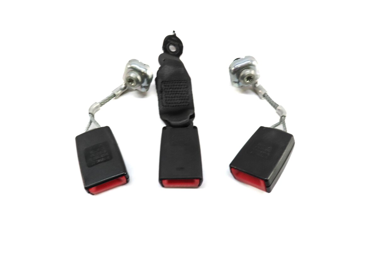 Thumbnail 3: 2013 BMW M5 (F10) REAR LEFT RIGHT CENTER SEATBELT SEAT BELT SET 3 (BLACK)
