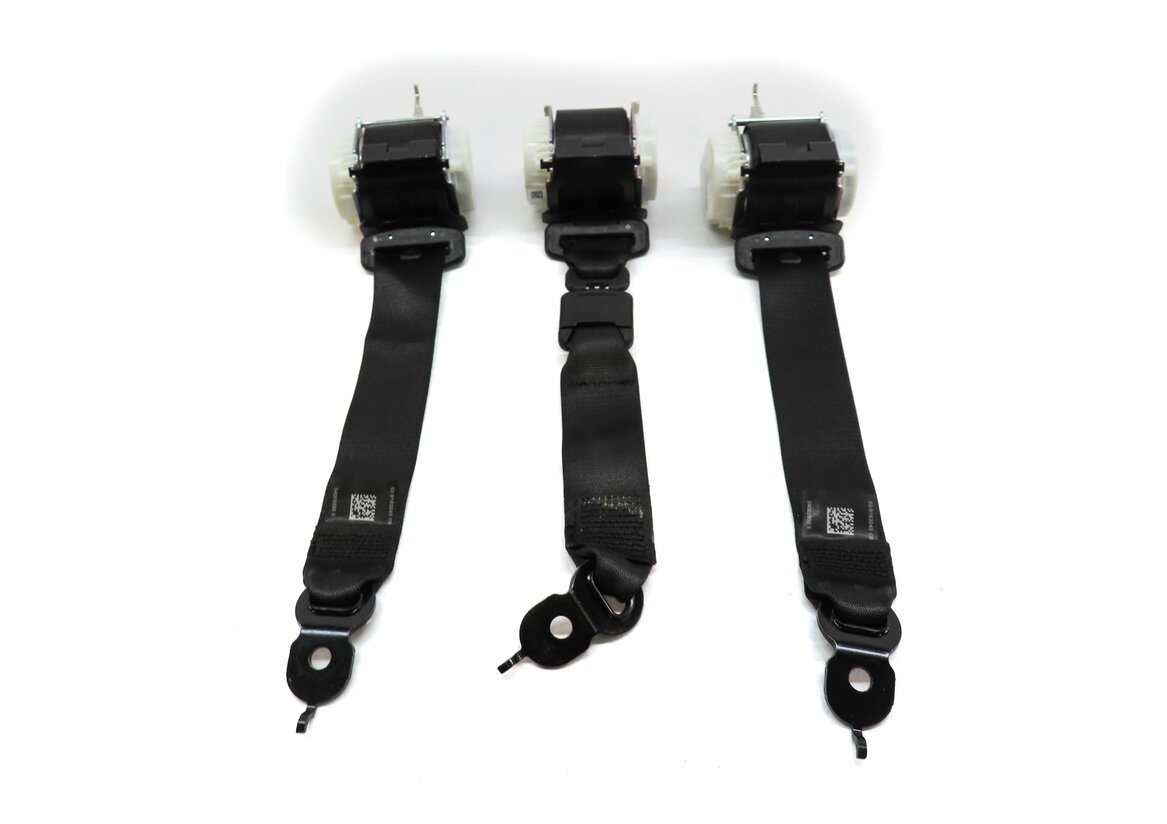 Thumbnail 2: 2013 BMW M5 (F10) REAR LEFT RIGHT CENTER SEATBELT RETRACTOR SET OF 3 (BLACK)