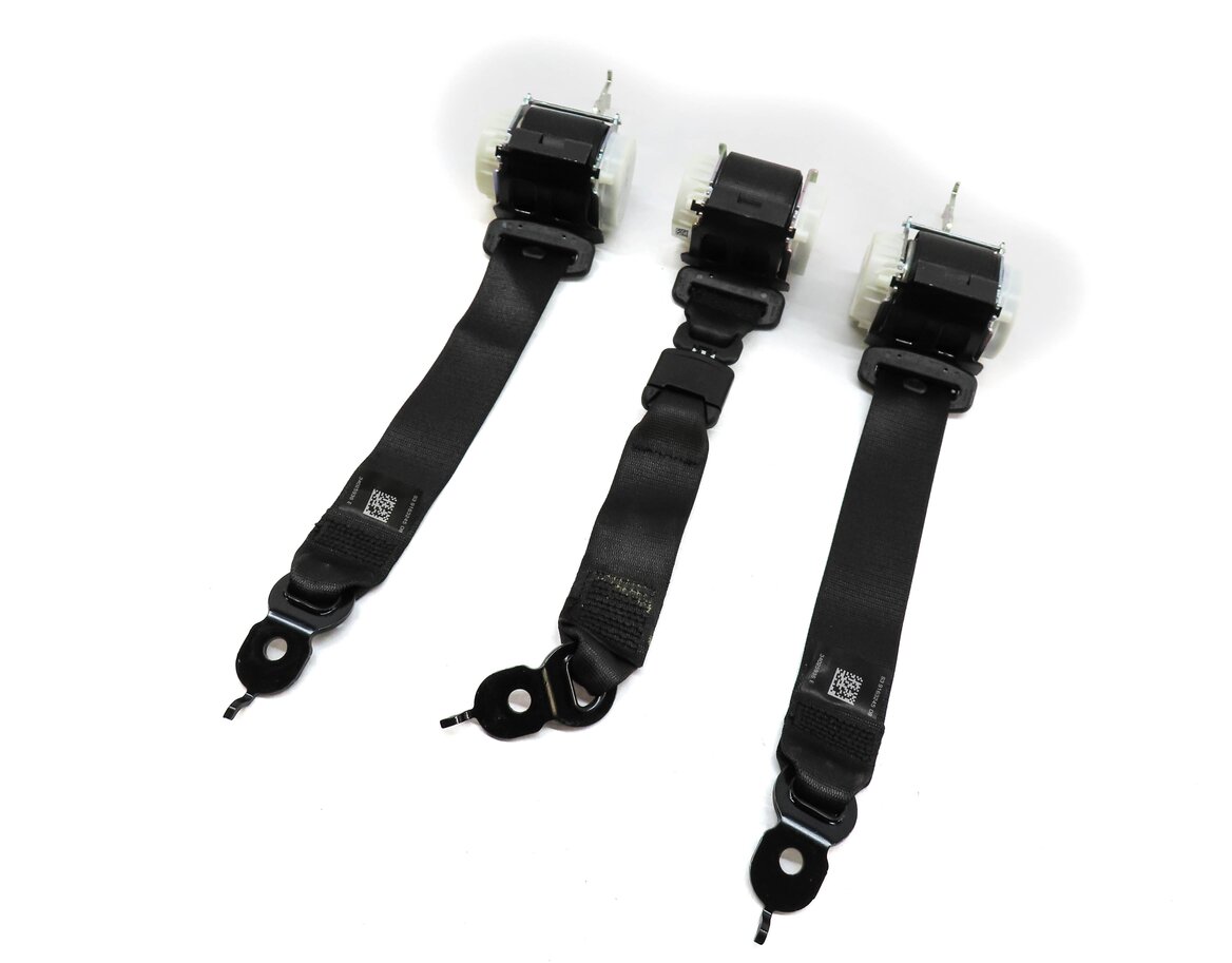Thumbnail 3: 2013 BMW M5 (F10) REAR LEFT RIGHT CENTER SEATBELT RETRACTOR SET OF 3 (BLACK)