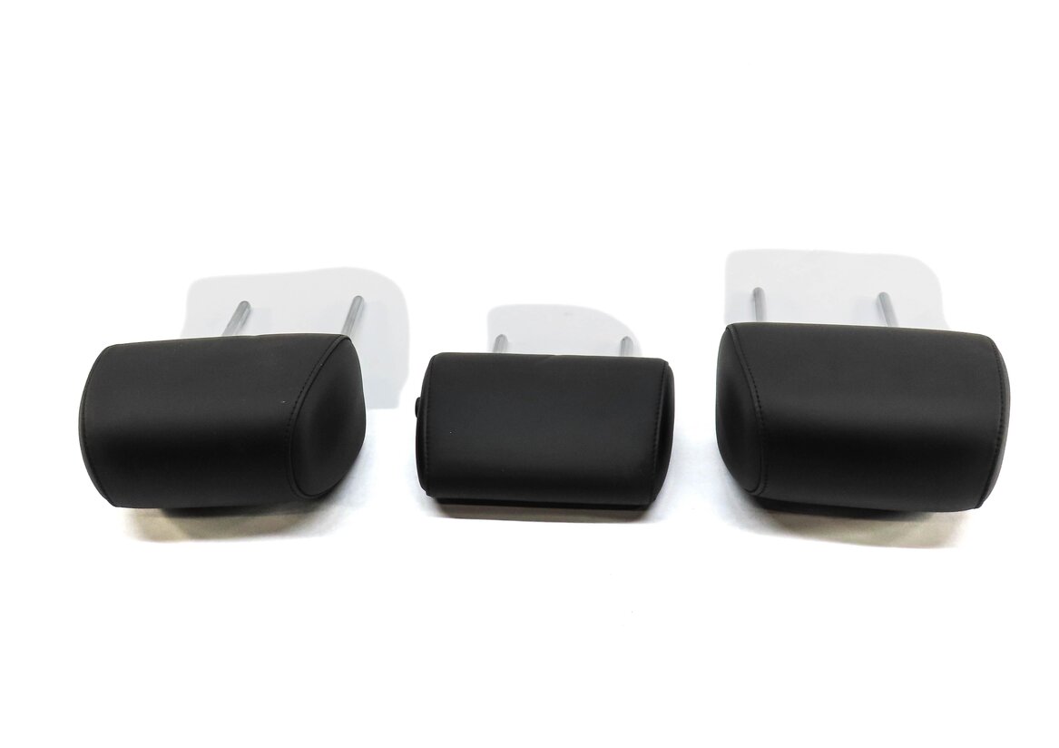 Thumbnail 3: 13-16 BMW M5 (F10) REAR LEFT RIGHT CENTER HEADREST SET OF 3 (BLACK LEATHER)