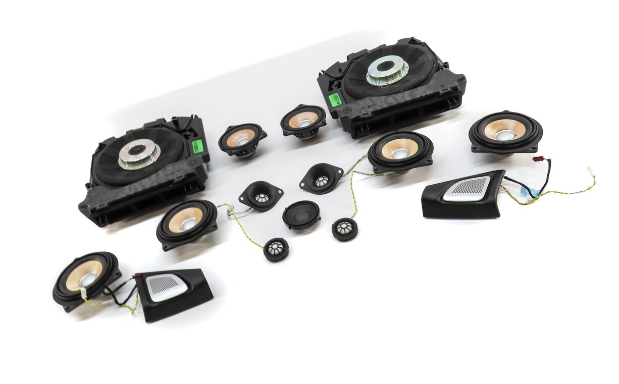 Thumbnail 3: 2013 BMW M5 F10 FRONT REAR BANG & OLUFSEN WOOFER MIDRANGE TWEETER SPEAKER SET 15