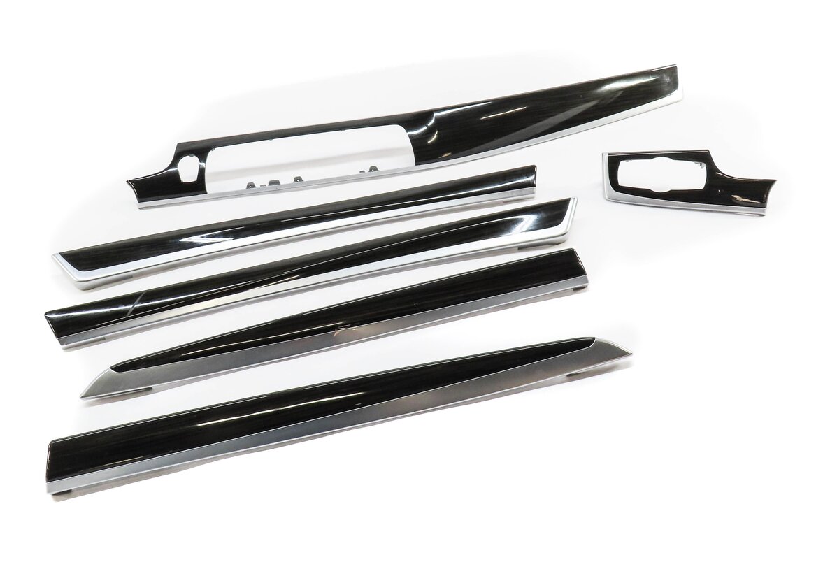 2013 BMW M5 (F10) FRONT REAR LEFT RIGHT DOOR DASH TRIM SET (ANTHRACITE WOOD)