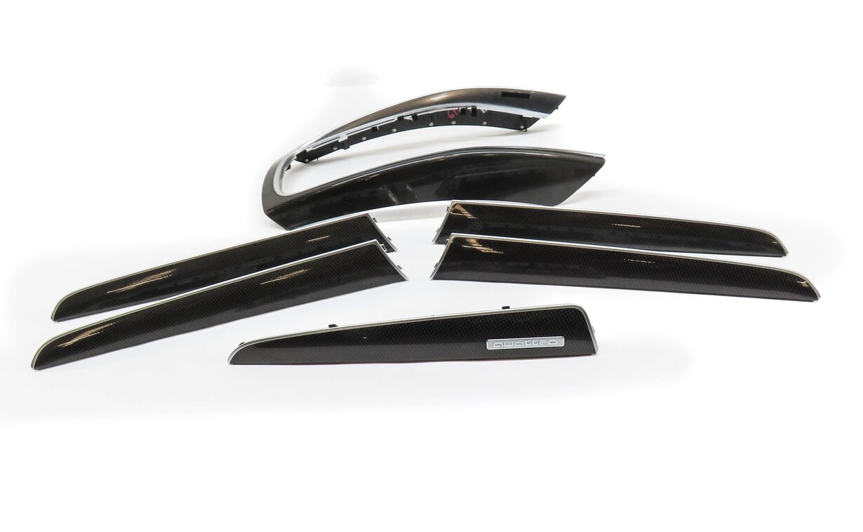Thumbnail 2: 2015 AUDI SQ5 (B8) FRONT REAR LEFT RIGHT DOOR DASH CONSOLE CARBON FIBER TRIM SET