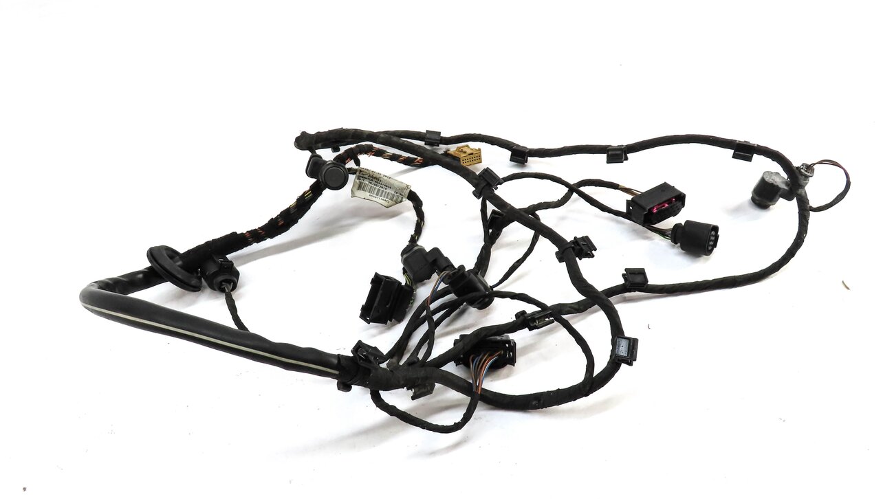 2015 AUDI SQ5 (B8) REAR PDC SENSOR SET OF 4 w/ WIRE WIRING HARNESS (GRAY 0C)