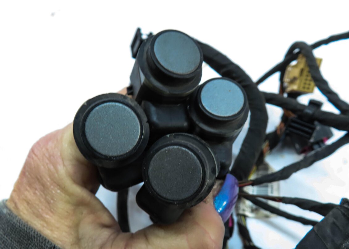 Thumbnail 4: 2015 AUDI SQ5 (B8) REAR PDC SENSOR SET OF 4 w/ WIRE WIRING HARNESS (GRAY 0C)
