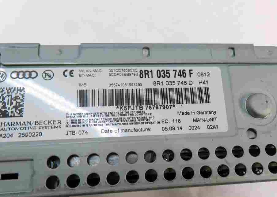 Thumbnail 5: 13-17 AUDI A4 S4 A5 RS5 SQ5 - RADIO STEREO NAV CD DVD SD SIM MULTIMEDIA PLAYER