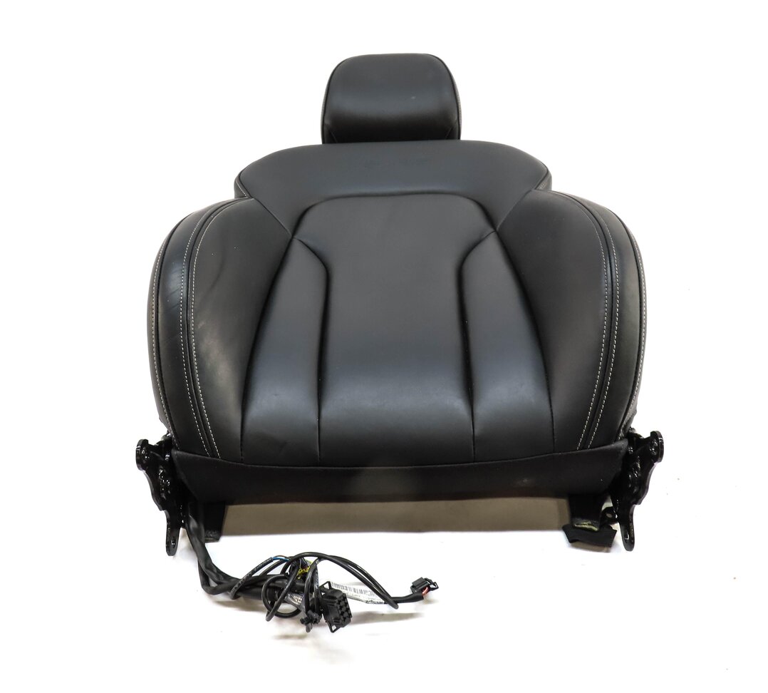 Thumbnail 2: 15 AUDI SQ5 B8 FRONT RIGHT PASSENGER UPPER SEAT CUSHION & HEADREST HEATED BLACK