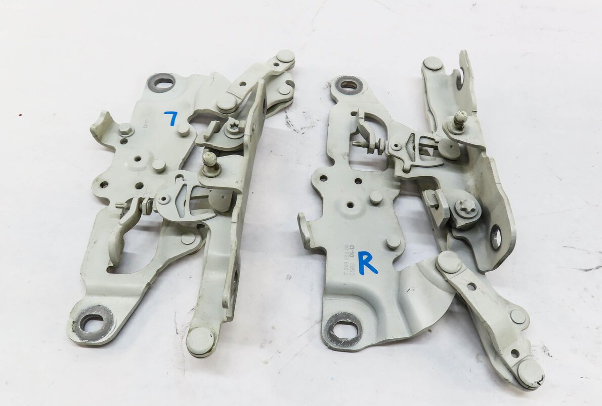 Thumbnail 3: 12-19 BMW 528i 535i 550i 640i 650i M5 M6 (F06 F10) FRONT HOOD HINGE SET (WHITE)