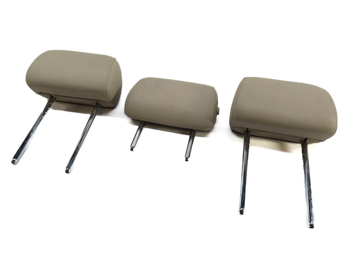 Thumbnail 1: 2011-2016 BMW 5-SERIES (F10) REAR LEFT CENTER RIGHT SEAT HEADREST SET (OYSTER)
