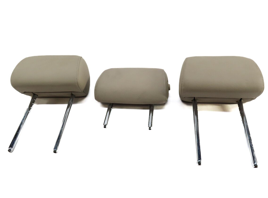 Thumbnail 2: 2011-2016 BMW 5-SERIES (F10) REAR LEFT CENTER RIGHT SEAT HEADREST SET (OYSTER)