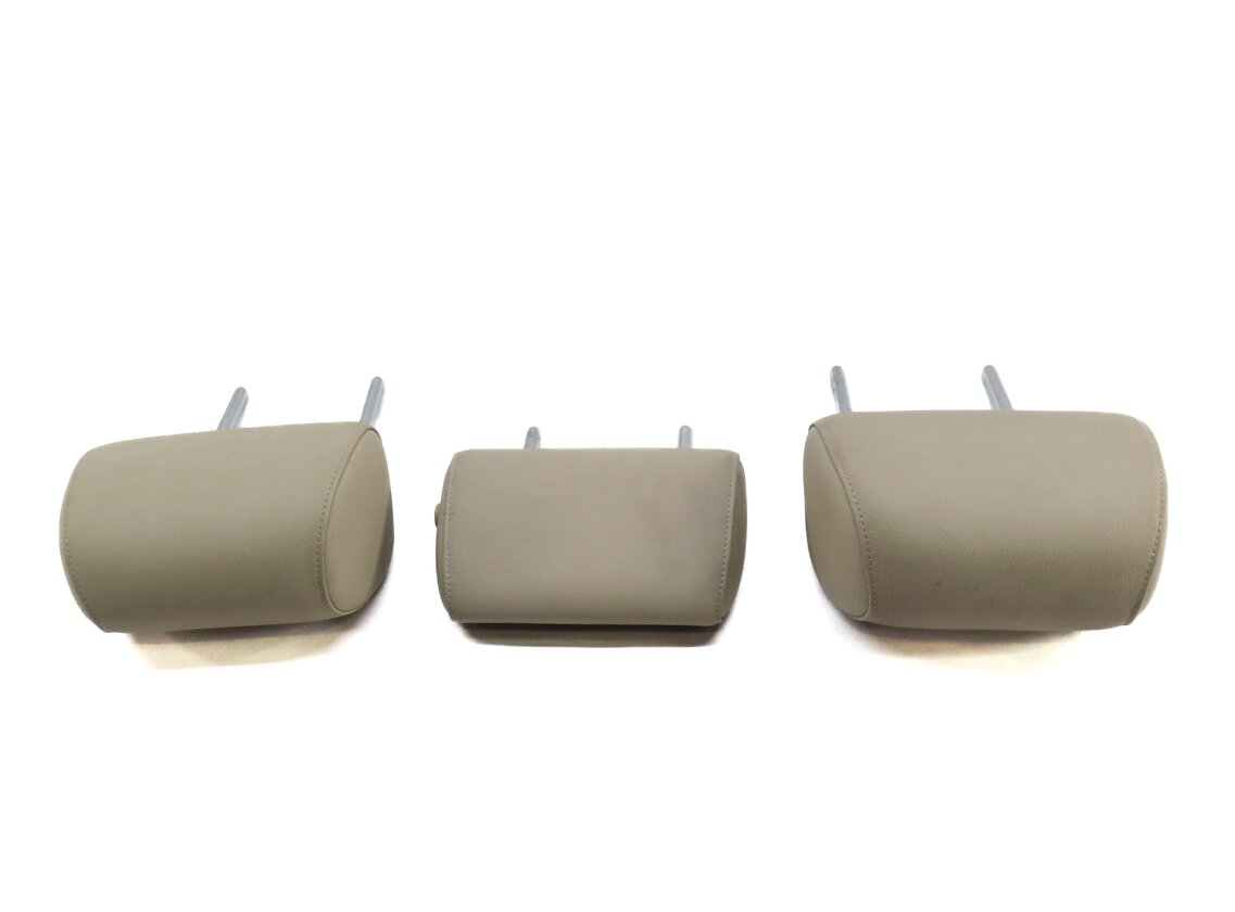 Thumbnail 3: 2011-2016 BMW 5-SERIES (F10) REAR LEFT CENTER RIGHT SEAT HEADREST SET (OYSTER)