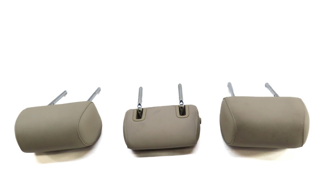 Thumbnail 4: 2011-2016 BMW 5-SERIES (F10) REAR LEFT CENTER RIGHT SEAT HEADREST SET (OYSTER)