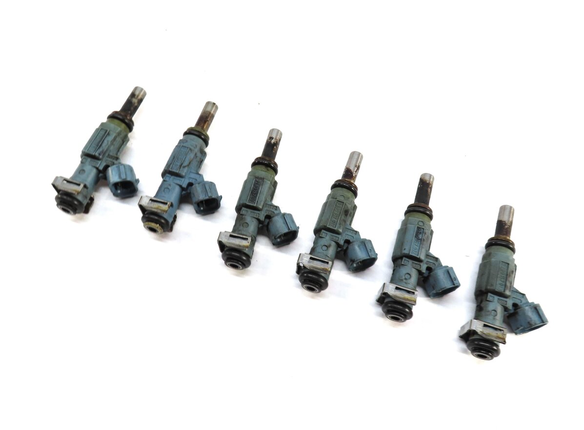 Thumbnail 1: 2004-2006 PORSCHE CAYENNE (955) 3.2L VR6 ENGINE FUEL INJECTOR SET-6