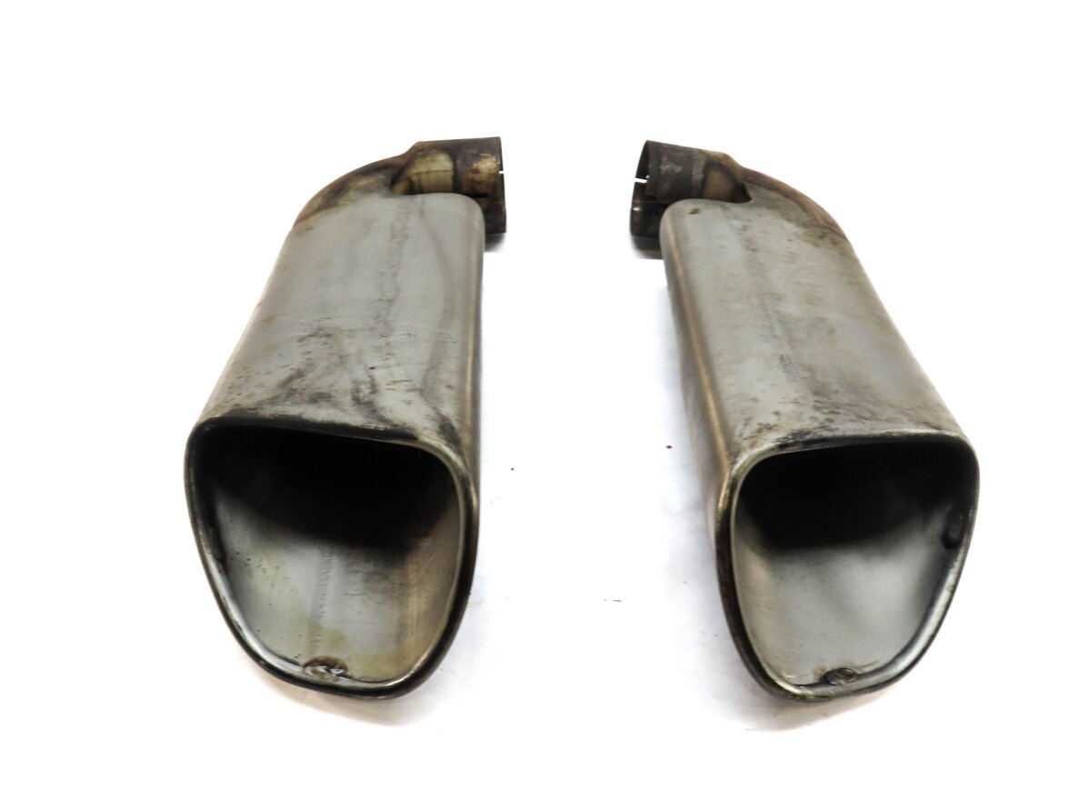 Thumbnail 2: 2004-2006 PORSCHE CAYENNE (955) LEFT & RIGHT MUFFLER PIPE EXHAUST TIP SET-2