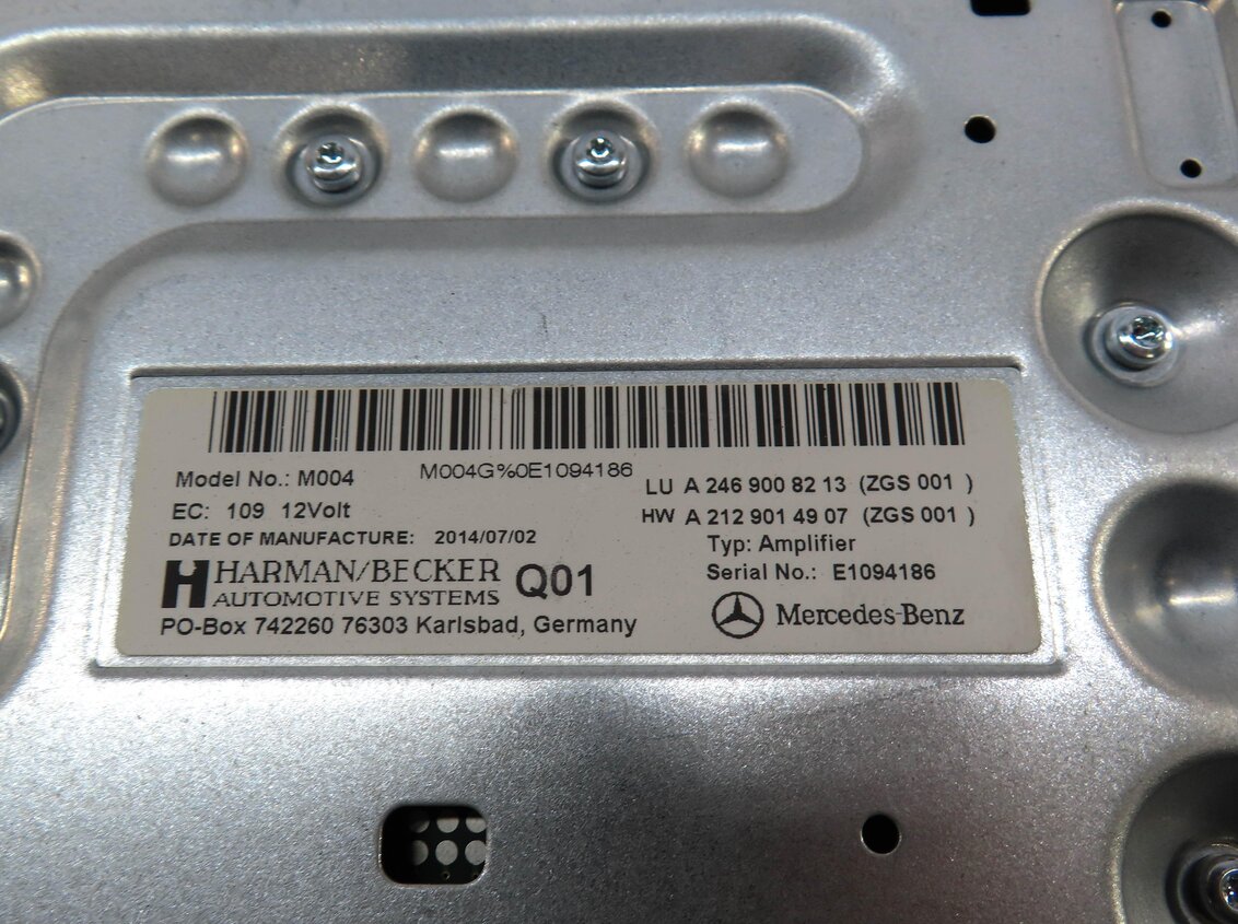 Thumbnail 5: 2012-2015 MERCEDES B250 CLA45 CLA250 SLK250 SLK350 - BECKER AUDIO AMP AMPLIFIER