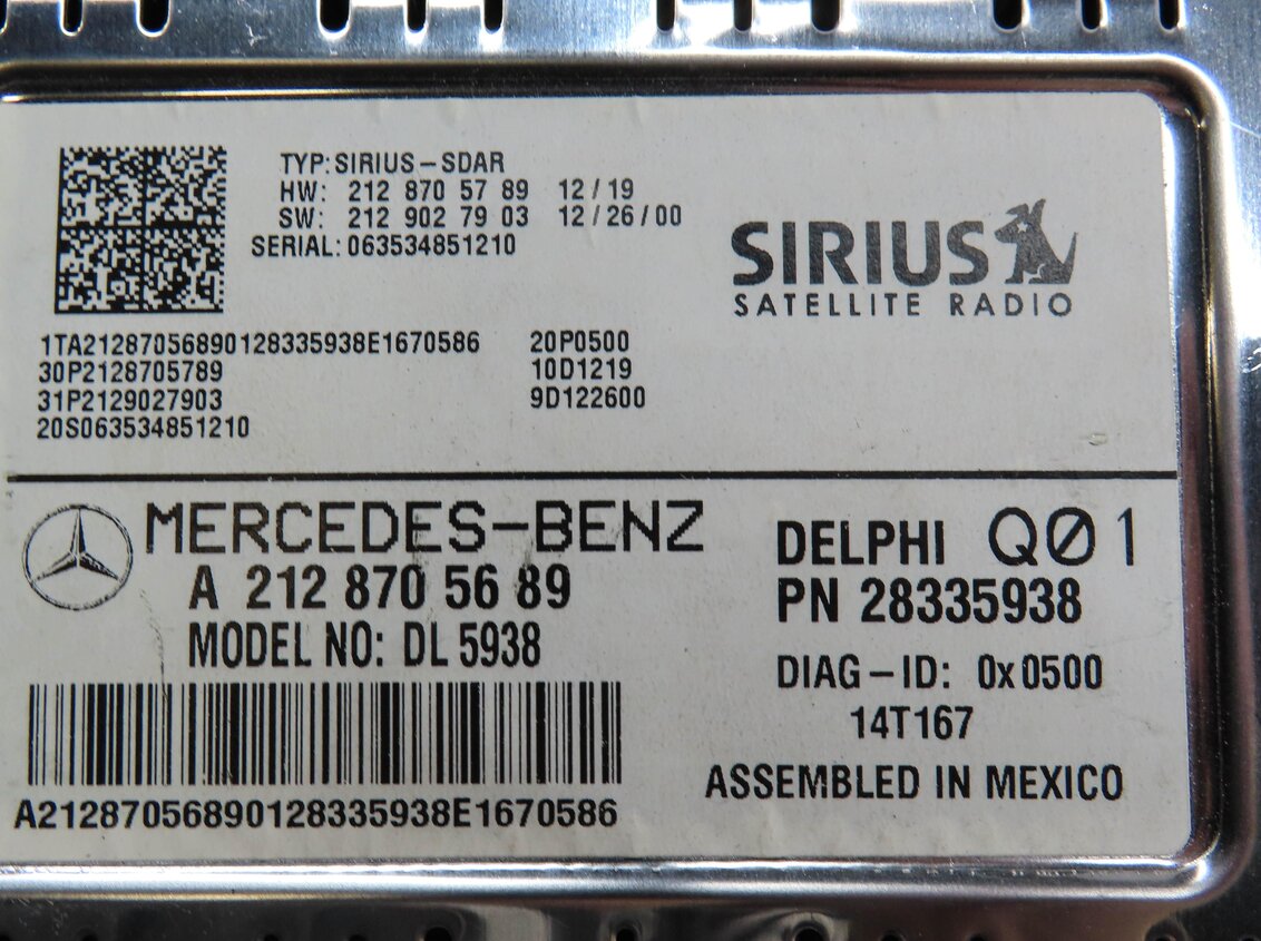 Thumbnail 4: 13-16 MERCEDES C117 C218 R172 W212 W463 X166 X204 SIRIUS SATELLITE RADIO MODULE