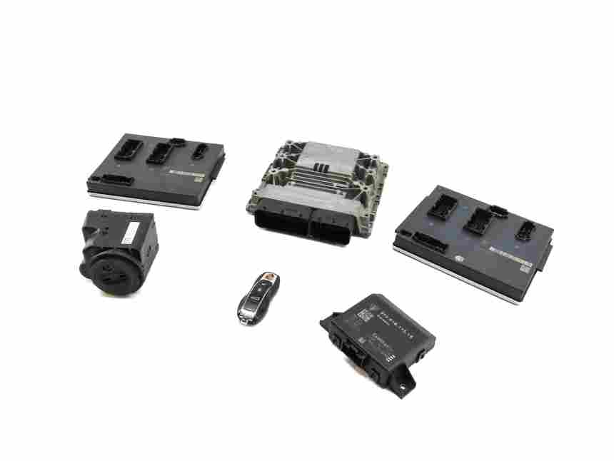 12 PORSCHE PANAMERA (970 G1) 3.6L M46 ENGINE ECM ECU IMMOBILIZER MODULE KEY SET