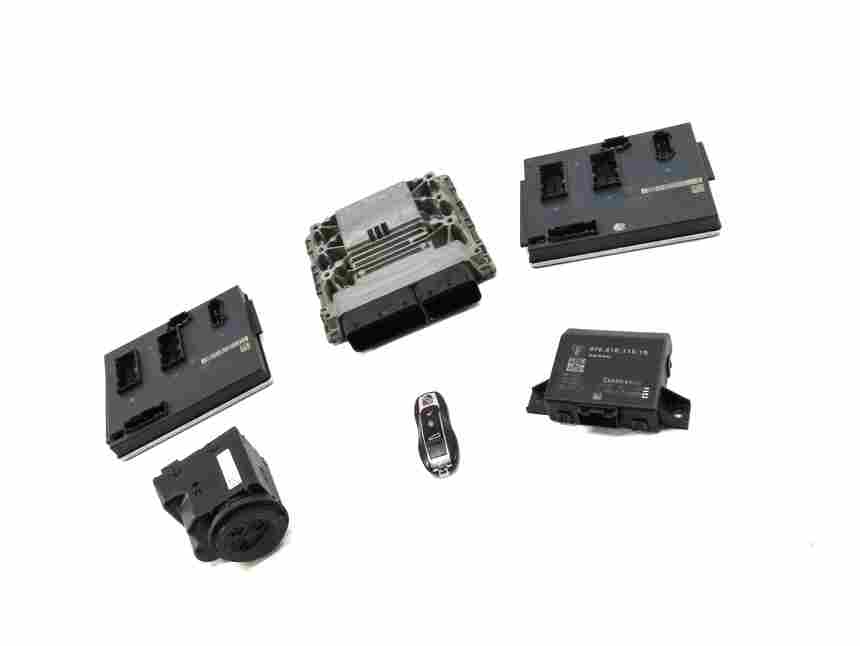 Thumbnail 3: 12 PORSCHE PANAMERA (970 G1) 3.6L M46 ENGINE ECM ECU IMMOBILIZER MODULE KEY SET
