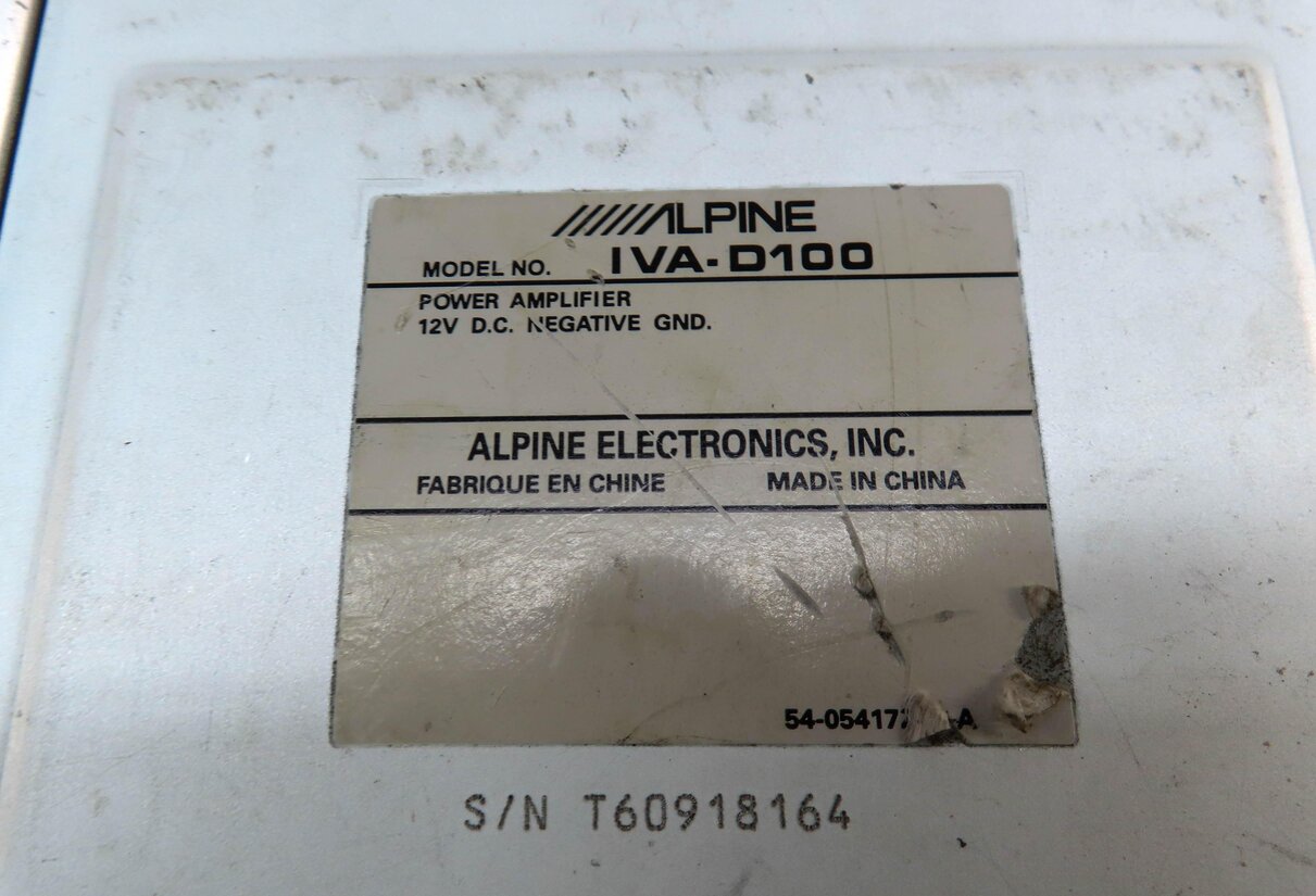 Thumbnail 5: VINTAGE ALPINE AUDIO AMP AMPLIFIER - IVA-D100 IVAD100