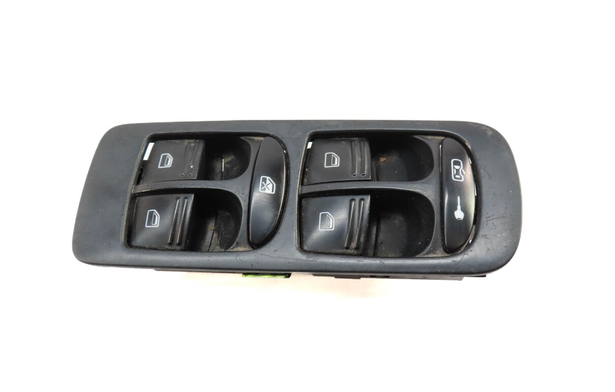 Thumbnail 2: 2003-2010 PORSCHE CAYENNE (955 957) LEFT FRONT DRIVER DOOR WINDOW SWITCH (BLACK)
