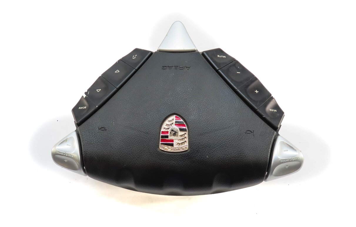 Thumbnail 4: 03-04 PORSCHE CAYENNE (955) DRIVER HEATED STEERING WHEEL AIRBAG AIR BAG (BLACK)