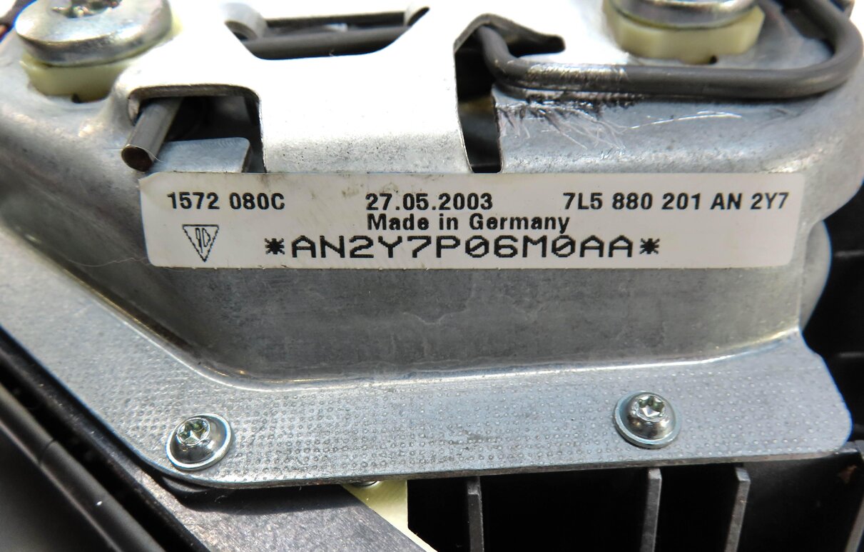 Thumbnail 6: 03-04 PORSCHE CAYENNE (955) DRIVER HEATED STEERING WHEEL AIRBAG AIR BAG (BLACK)
