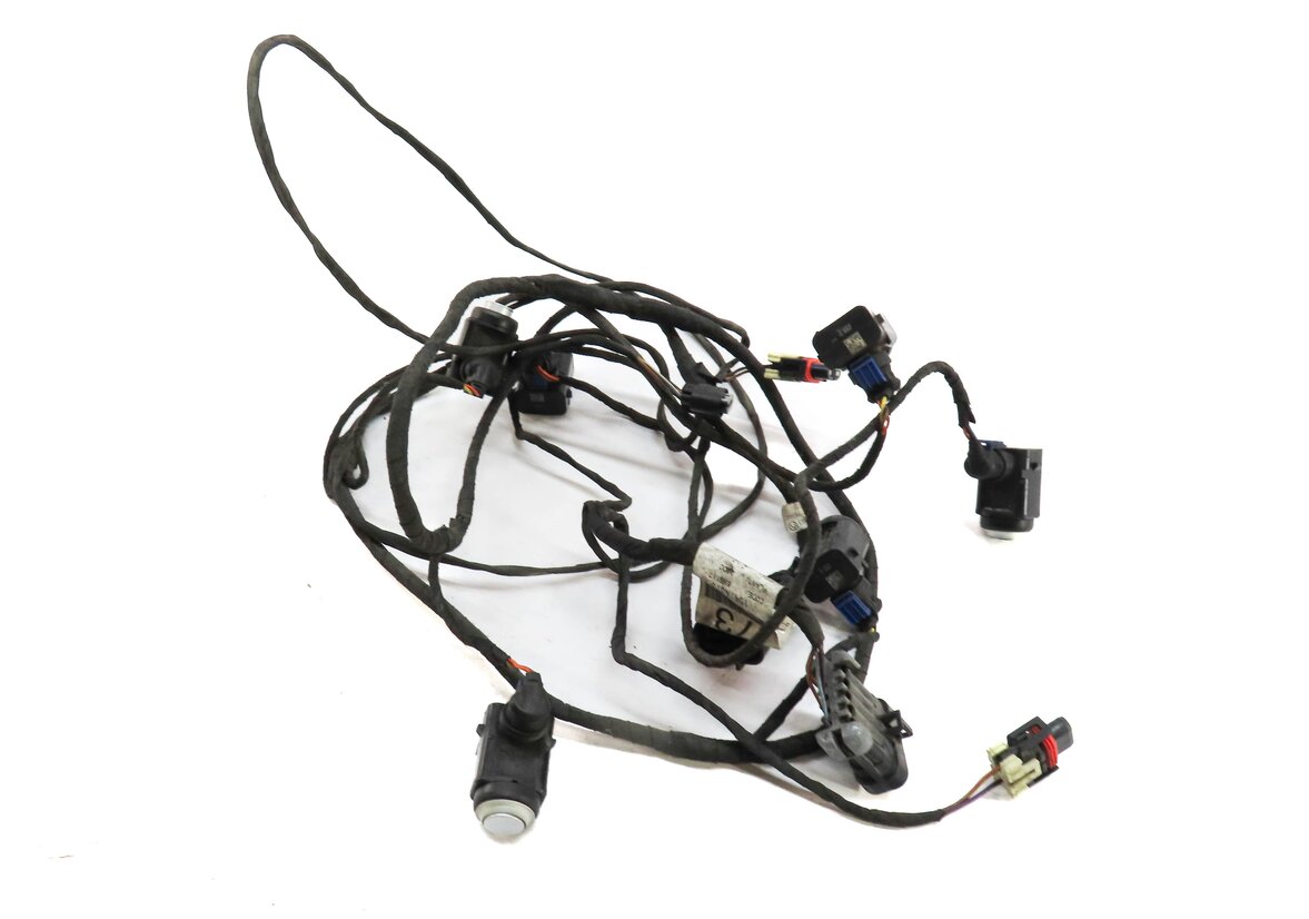 2009 MERCEDES GL450 (X164) FRONT PARK DISTANCE PDC SENSOR SET 6 & HARNESS SILVER