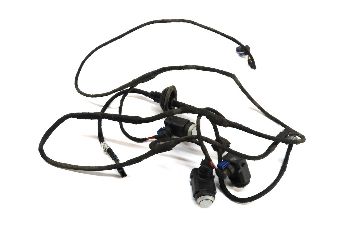 Thumbnail 2: 2009 MERCEDES GL450 X164 REAR PARK DISTANCE PDC SENSOR SET 3 w/ HARNESS (SILVER)
