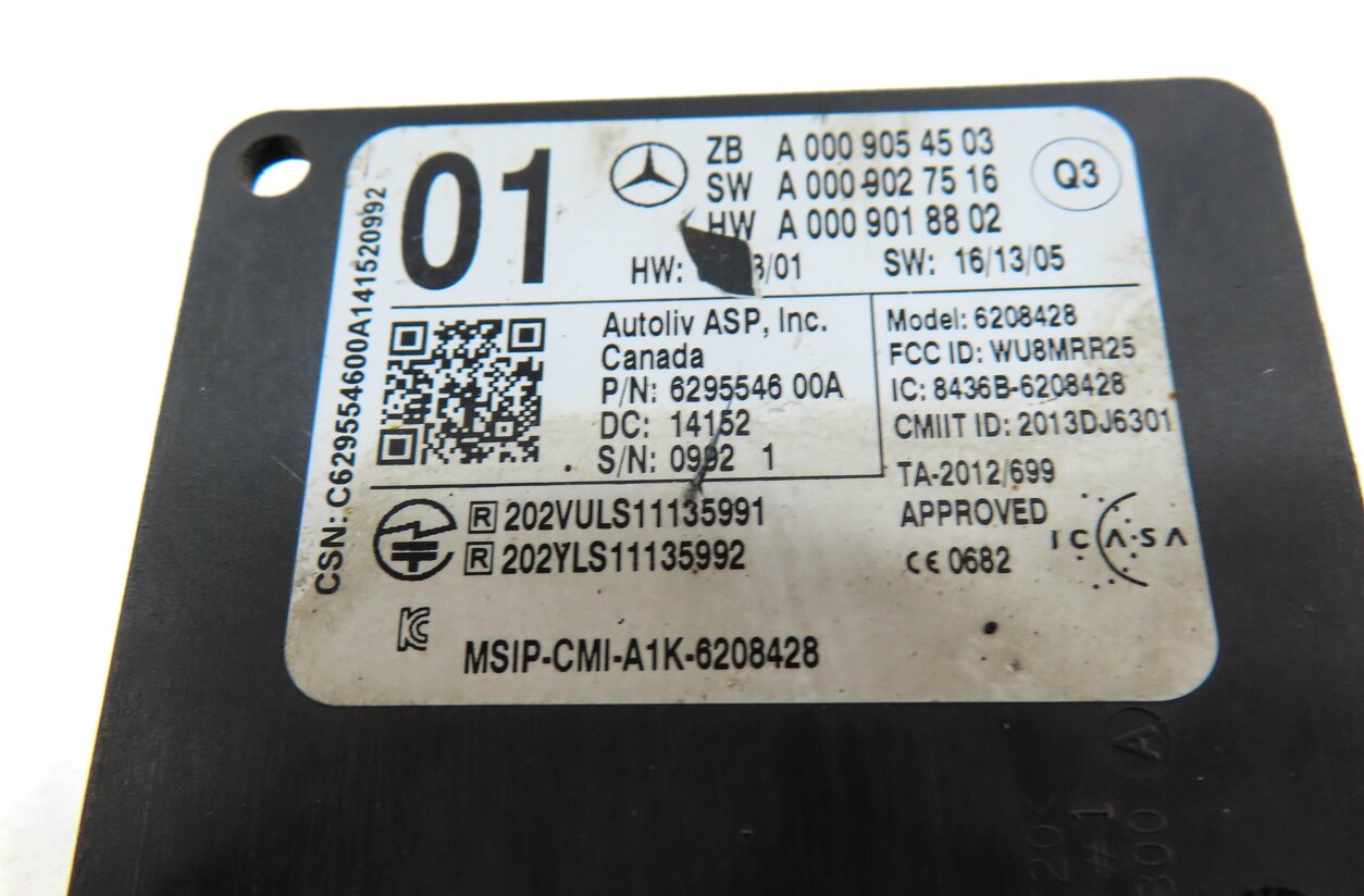 Thumbnail 4: 2014 MERCEDES ML350 (W166) BLIND SPOT DISTRONIC RADAR SENSOR CONTROL MODULE