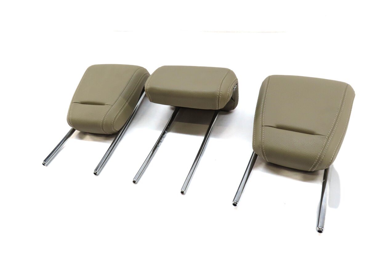 12-15 MERCEDES ML-CLASS (W166) REAR LEFT CENTER RIGHT SEAT HEADREST SET (BEIGE)