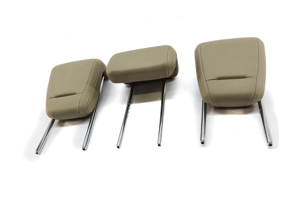 Thumbnail 2: 12-15 MERCEDES ML-CLASS (W166) REAR LEFT CENTER RIGHT SEAT HEADREST SET (BEIGE)