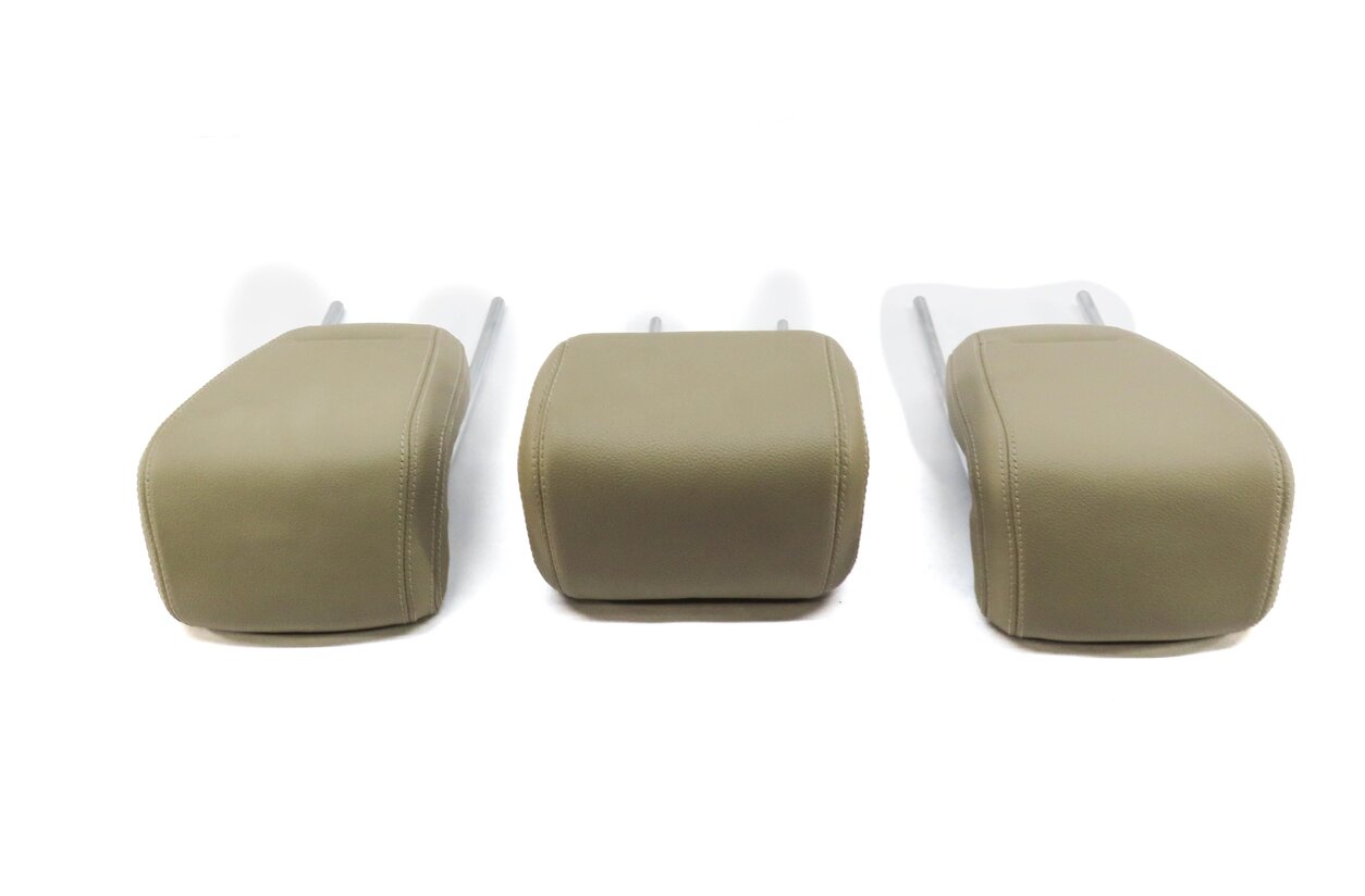 Thumbnail 3: 12-15 MERCEDES ML-CLASS (W166) REAR LEFT CENTER RIGHT SEAT HEADREST SET (BEIGE)