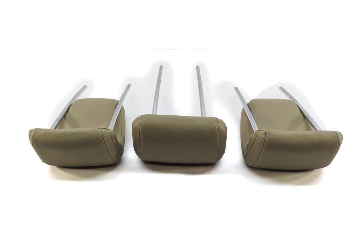 Thumbnail 4: 12-15 MERCEDES ML-CLASS (W166) REAR LEFT CENTER RIGHT SEAT HEADREST SET (BEIGE)