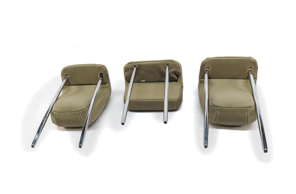 Thumbnail 5: 12-15 MERCEDES ML-CLASS (W166) REAR LEFT CENTER RIGHT SEAT HEADREST SET (BEIGE)