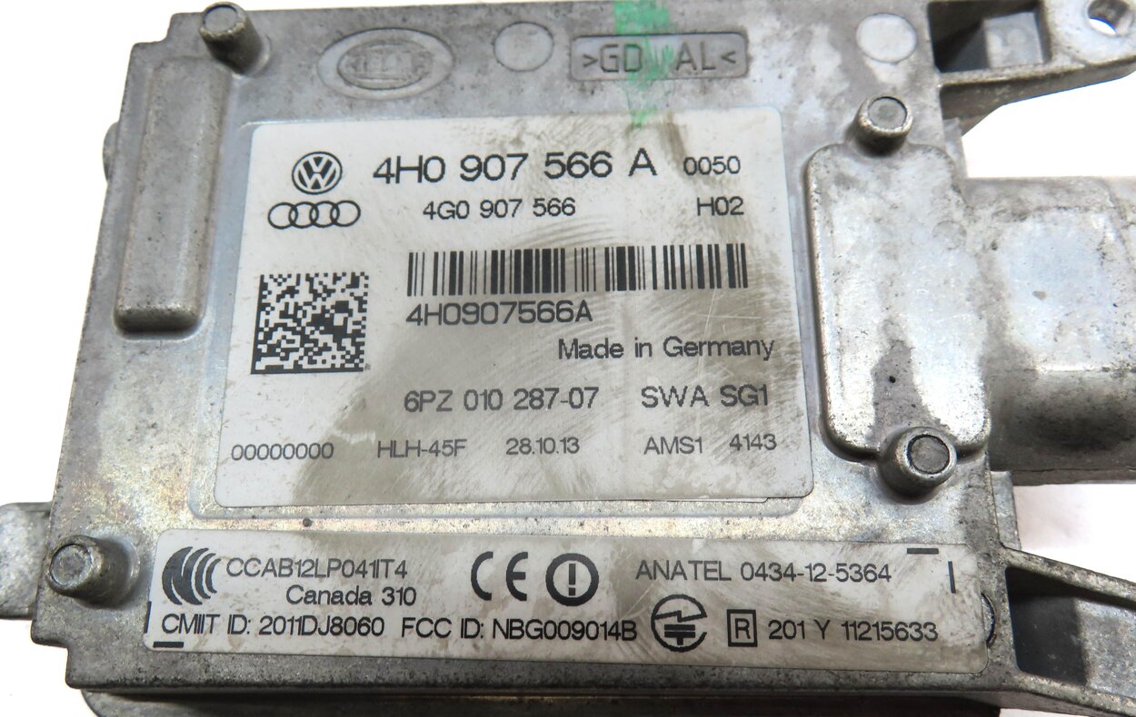 Thumbnail 4: 2013-2014 AUDI A8 S8 (D4 4H) BLIND SPOT ALERT MODULE RADAR SENSOR (MASTER)
