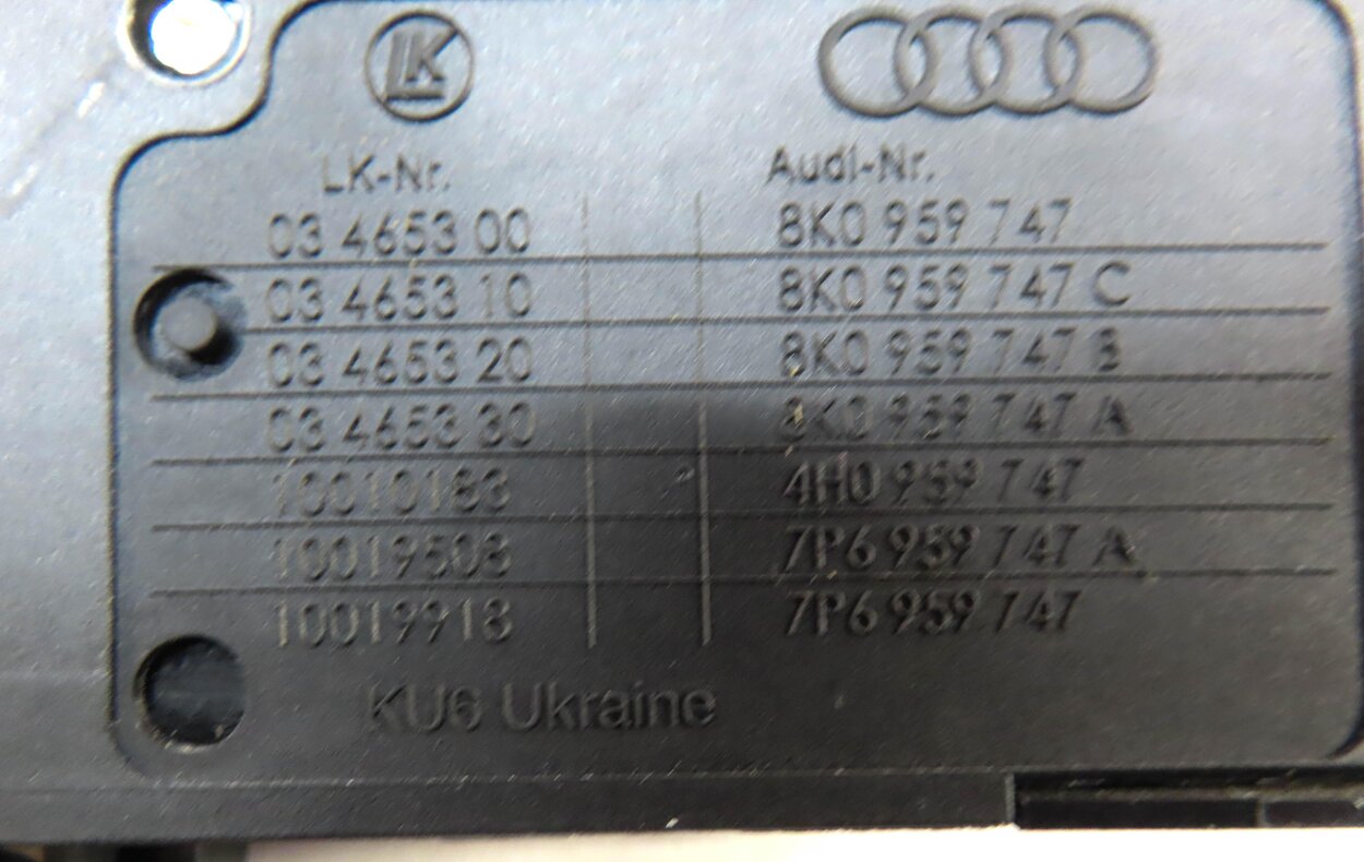 Thumbnail 5: 2014 AUDI A8 (D4 4H) FRONT LEFT DRIVER SEAT ADJUST ADJUSTMENT SWITCH w/ TRIM