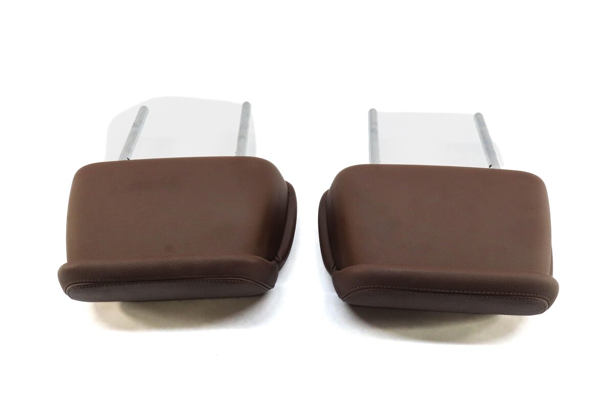 Thumbnail 5: 12-18 AUDI A8 S8 (D4 4H) REAR LEFT & RIGHT SEAT HEADREST HEAD REST SET (BROWN)