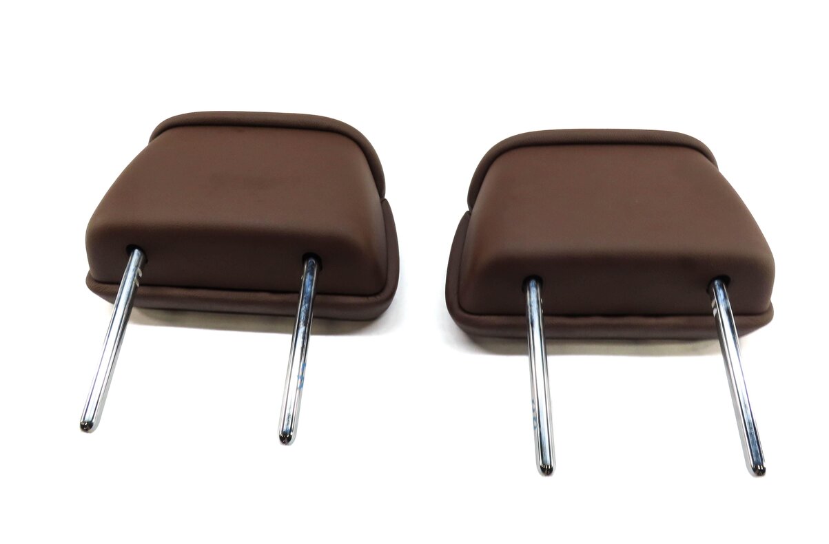 Thumbnail 6: 12-18 AUDI A8 S8 (D4 4H) REAR LEFT & RIGHT SEAT HEADREST HEAD REST SET (BROWN)