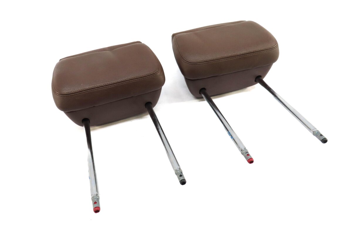 12-18 AUDI A8 S8 (D4 4H) FRONT LEFT & RIGHT SEAT HEADREST HEAD REST SET (BROWN)