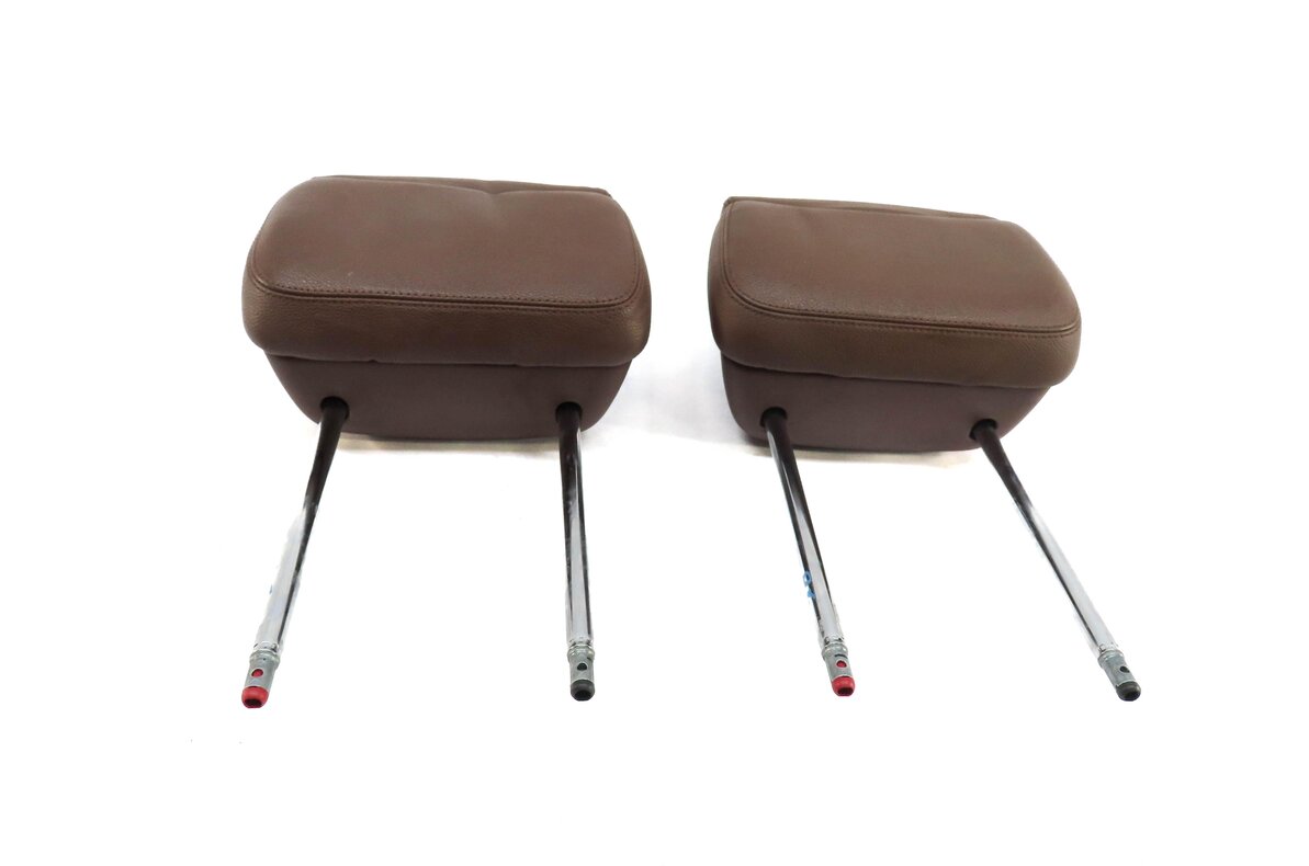 Thumbnail 2: 12-18 AUDI A8 S8 (D4 4H) FRONT LEFT & RIGHT SEAT HEADREST HEAD REST SET (BROWN)
