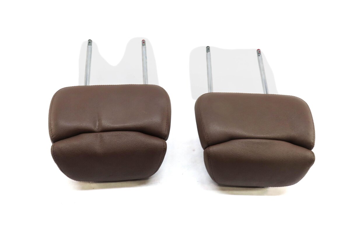 Thumbnail 3: 12-18 AUDI A8 S8 (D4 4H) FRONT LEFT & RIGHT SEAT HEADREST HEAD REST SET (BROWN)