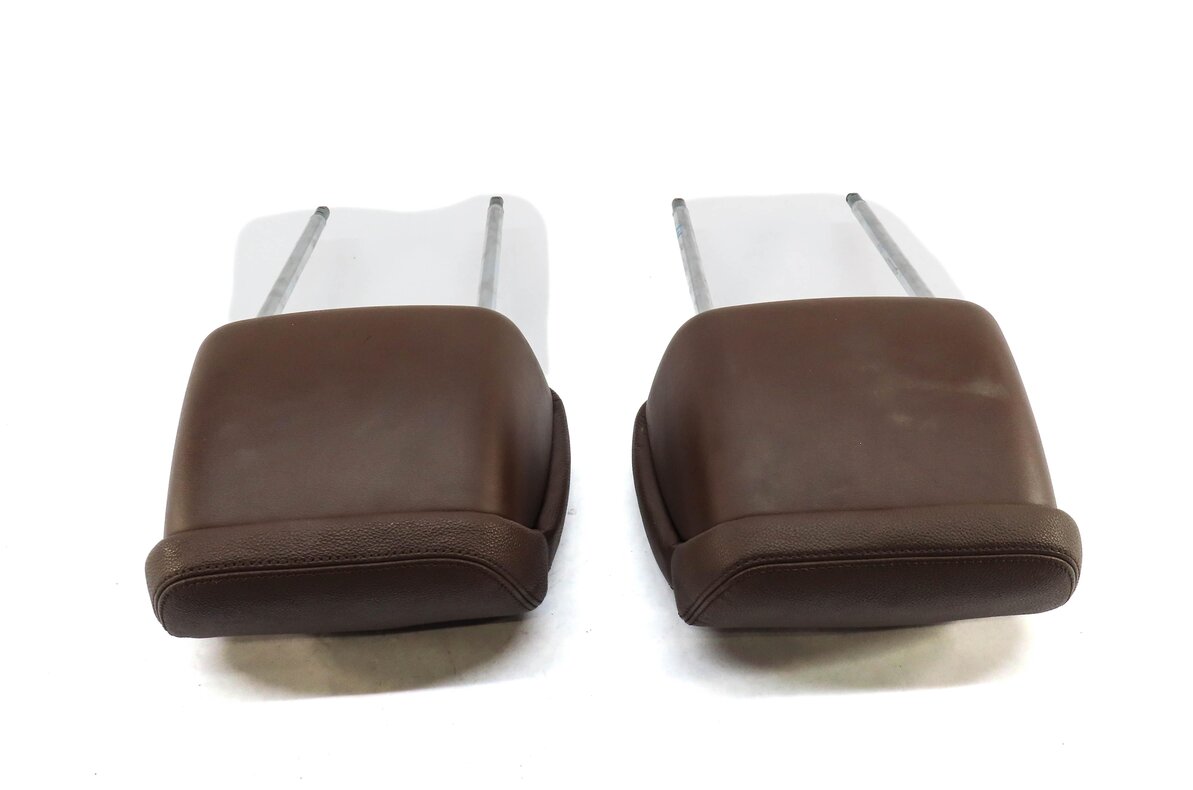 Thumbnail 4: 12-18 AUDI A8 S8 (D4 4H) FRONT LEFT & RIGHT SEAT HEADREST HEAD REST SET (BROWN)