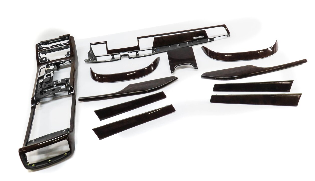2014 AUDI A8 (D4 4H) DASH DOOR CONSOLE INTERIOR WOOD TRIM SET (BROWN WALNUT)