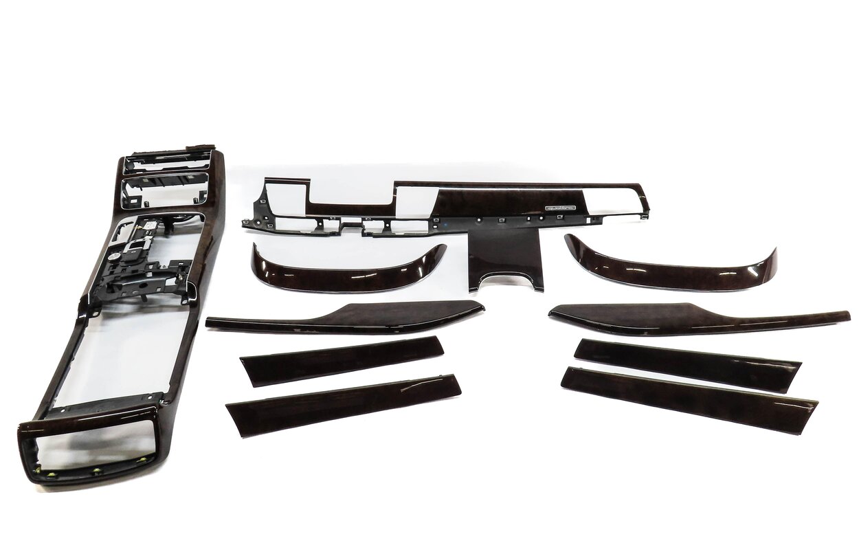 Thumbnail 2: 2014 AUDI A8 (D4 4H) DASH DOOR CONSOLE INTERIOR WOOD TRIM SET (BROWN WALNUT)