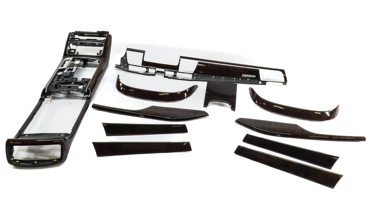 Thumbnail 3: 2014 AUDI A8 (D4 4H) DASH DOOR CONSOLE INTERIOR WOOD TRIM SET (BROWN WALNUT)